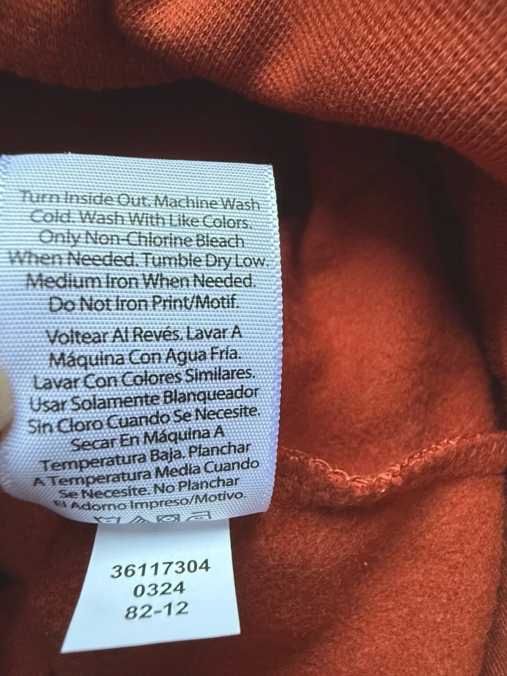 wonder nation Boy’s M 8 Rust Orange Kids' Graphic Hoodie Sweatshirt Pullover NWT - Picture 7 of 7